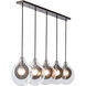 Art & Alchemy Veneto 5 Light 53.4 inch Oil Rubbed Bronze Linear Pendant Ceiling Light