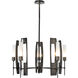 Passage 5 Light 30.3 inch Ink Circular Pendant Ceiling Light in Frosted