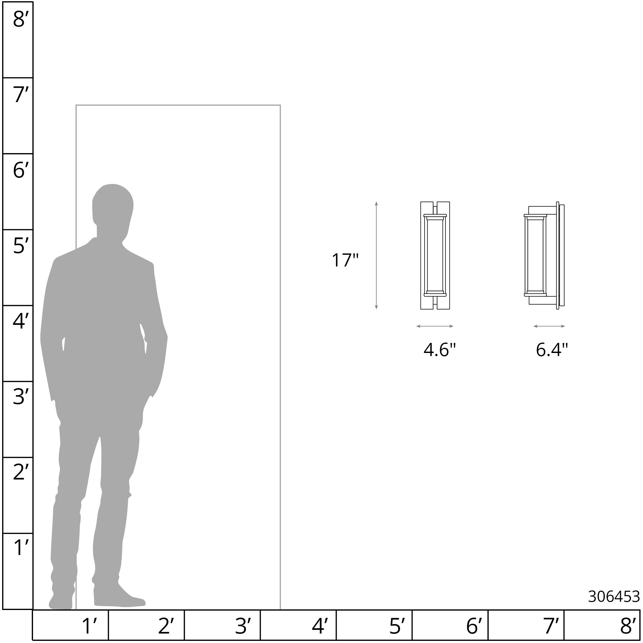 Fuse 1 Light 17 inch Coastal Black Outdoor Sconce