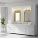 Gatsby 3 Light 21 inch Modern Brass Bath Sconce Wall Light