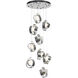 Riza 9 Light 21.1 inch Sterling Pendant Ceiling Light, Long