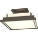 Steppe 4 Light 17.1 inch Coastal Dark Smoke Semi-Flush Ceiling Light in Ivory Art, Small