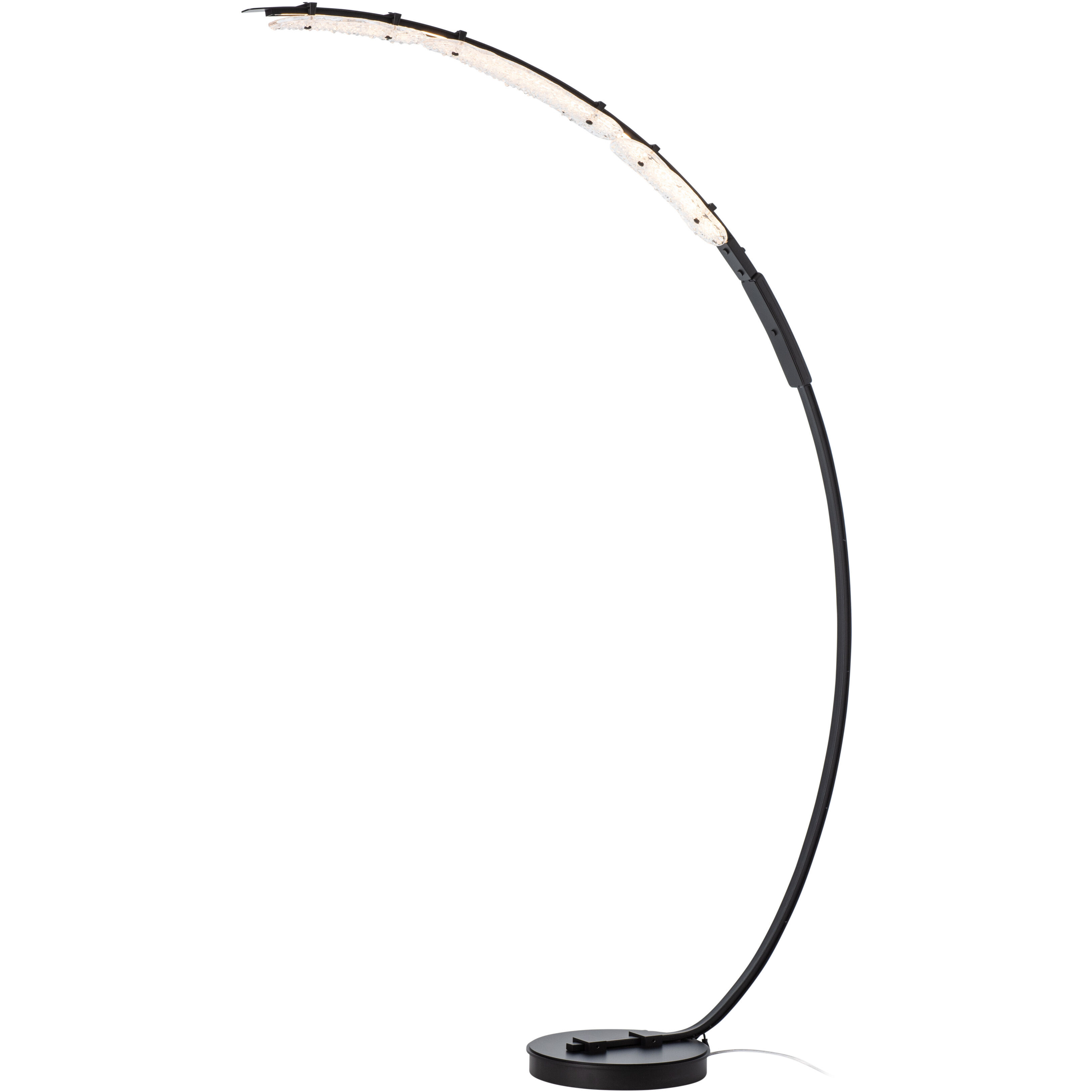 Glissade 80 inch 16.80 watt Black Arc Floor Lamp Portable Light
