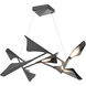 Plume LED 37.6 inch Black and Black Pendant Ceiling Light