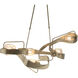 Graffiti 5 Light 50.1 inch Soft Gold Pendant Ceiling Light, Standard