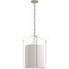 Bow 3 Light 19.3 inch Vintage Platinum Pendant Ceiling Light in Flax, Tall