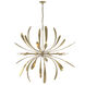 Dahlia 10 Light 48.9 inch Modern Brass Chandelier Ceiling Light, Large