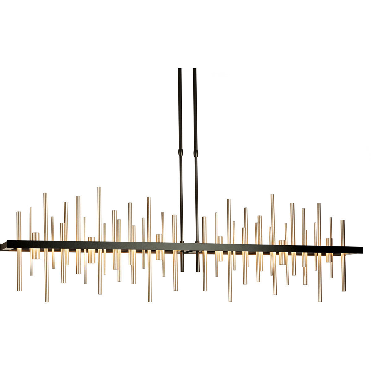 Cityscape LED 51.9 inch Black and Soft Gold Pendant Ceiling Light, Large