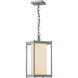 Cela 1 Light 8 inch Coastal Burnished Steel Outdoor Lantern in Opal, Large