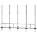 Erlenmeyer 5 Light 48 inch Natural Iron Pendant Ceiling Light