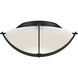 Compass 2 Light 15.7 inch Black Flush Mount Ceiling Light