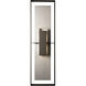 Shadow Box 2 Light 45 inch Coastal Burnished Steel and Coastal White Outdoor Sconce, Extra Tall