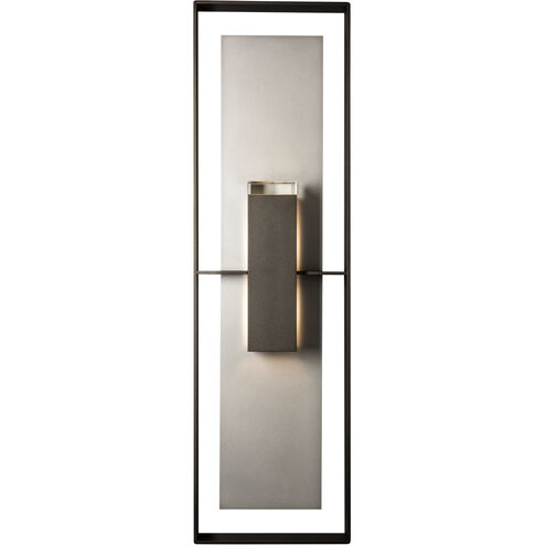 Shadow Box 2 Light 45 inch Coastal Burnished Steel and Coastal White Outdoor Sconce, Extra Tall