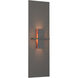 Aperture 1 Light 6.5 inch Natural Iron ADA Vertical Sconce Wall Light in Topaz