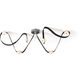 Art & Alchemy SNAPS LED 58 inch Sterling Pendant Ceiling Light in Chestnut Leather with Alabaster, Medium