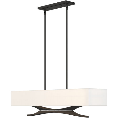 Moreau 4 Light 42 inch Black Pendant Ceiling Light in Natural Anna