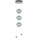 Abacus LED 8.8 inch Sterling Pendant Ceiling Light in Cool Grey