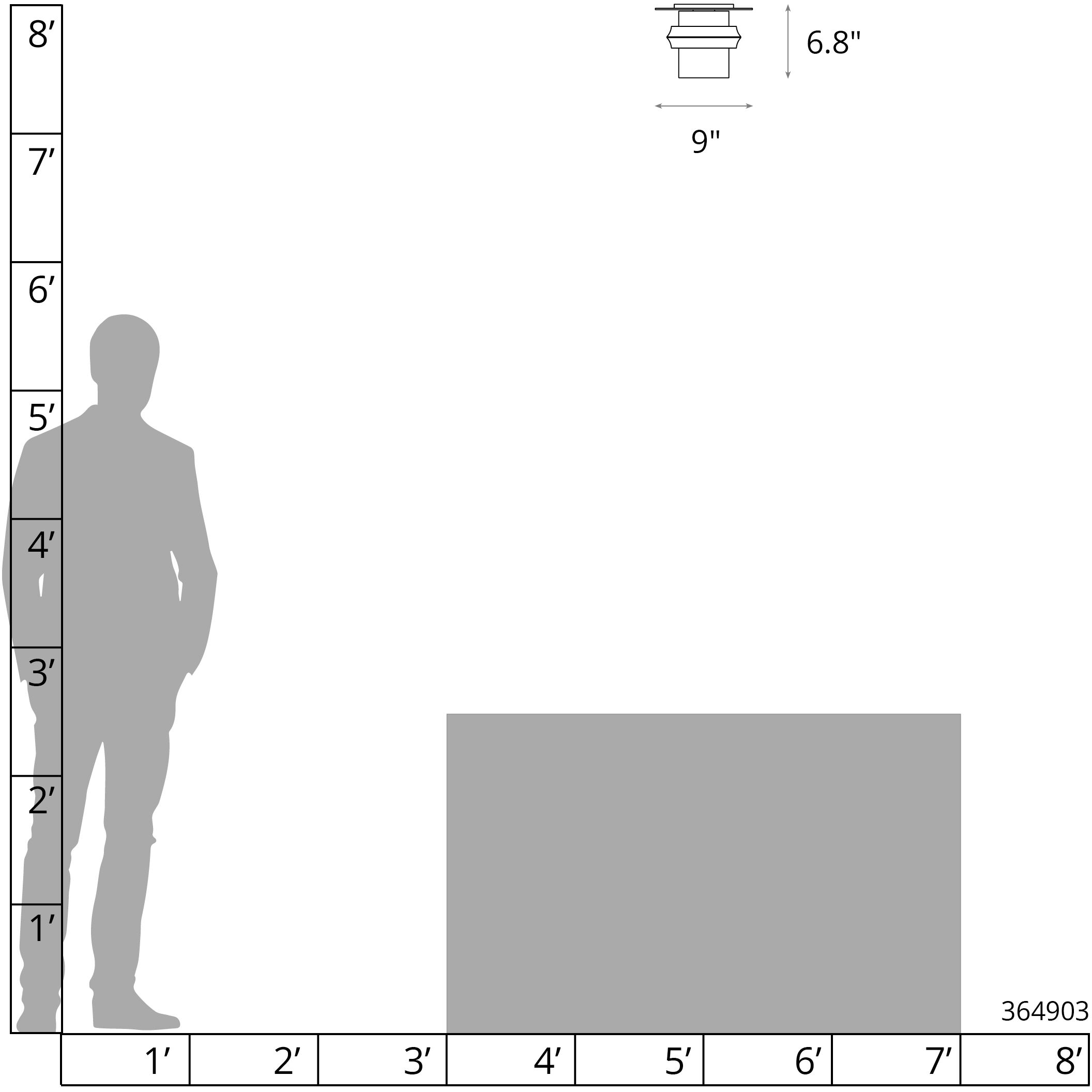 Twilight 1 Light 9 inch Coastal Black Outdoor Semi-Flush