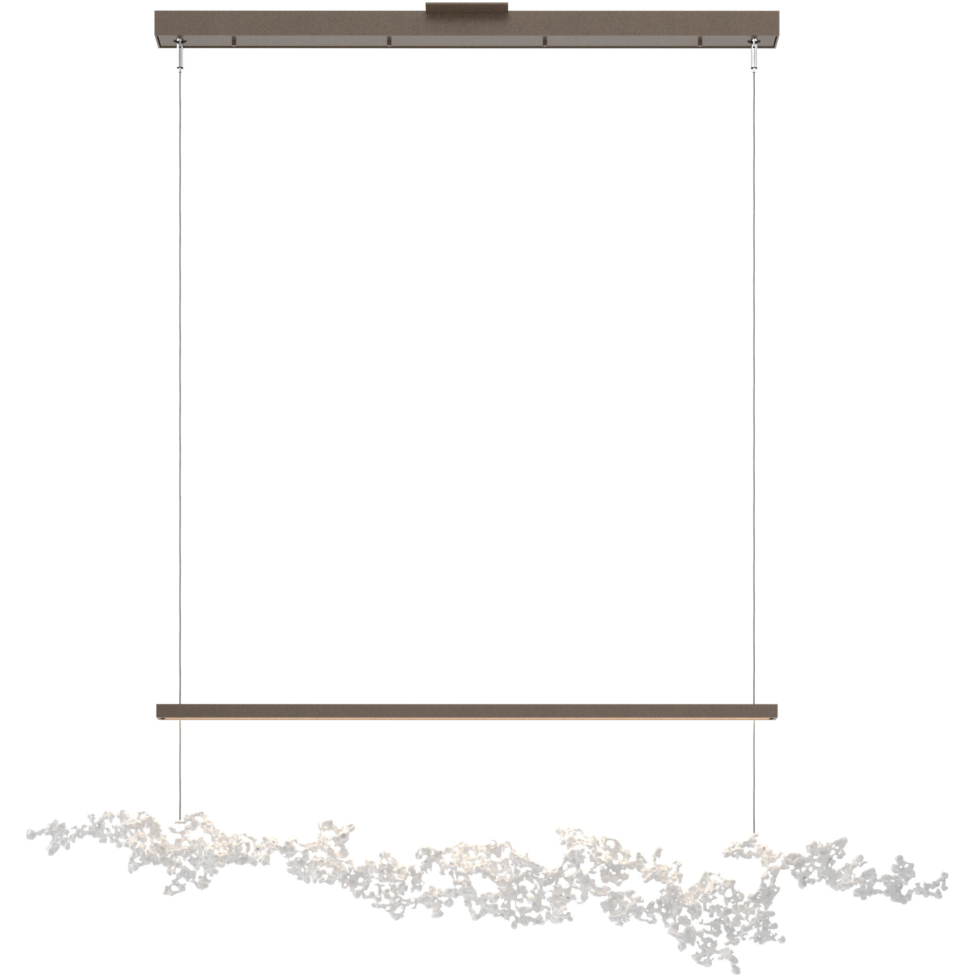 Art + Alchemy Coral LED 9 inch Bronze with White Pendant Ceiling Light in Bronze/White