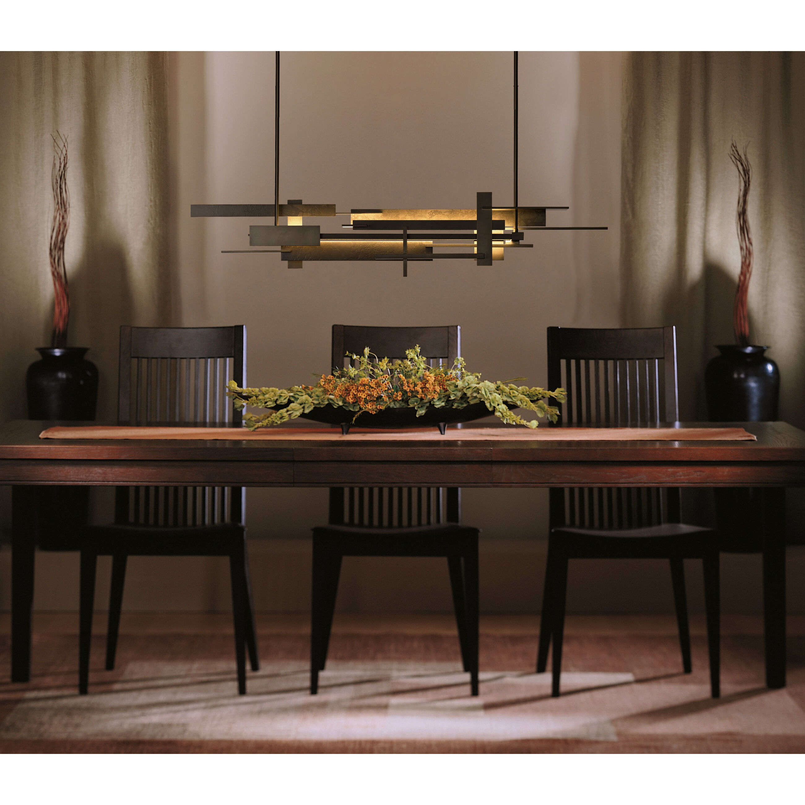 Planar LED 42.3 inch Dark Smoke Pendant Ceiling Light, Large