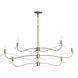 Willow 6 Light 43.5 inch Soft Gold Chandelier Ceiling Light, Small