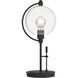 Pluto 19.3 inch 100 watt Black Table Lamp Portable Light in Clear