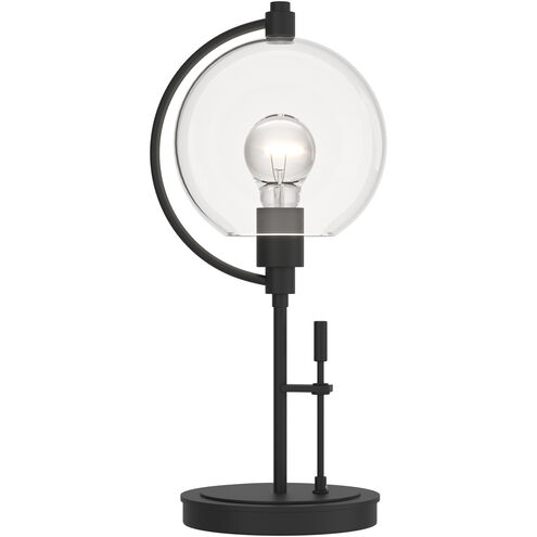 Pluto 19.3 inch 100 watt Black Table Lamp Portable Light in Clear