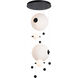 Abacus LED 19.8 inch Black Pendant Ceiling Light, Round - Open Box