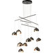 Brooklyn 10 Light 38 inch Oil Rubbed Bronze/Bronze Mobile Pendant Ceiling Light, Double Shade