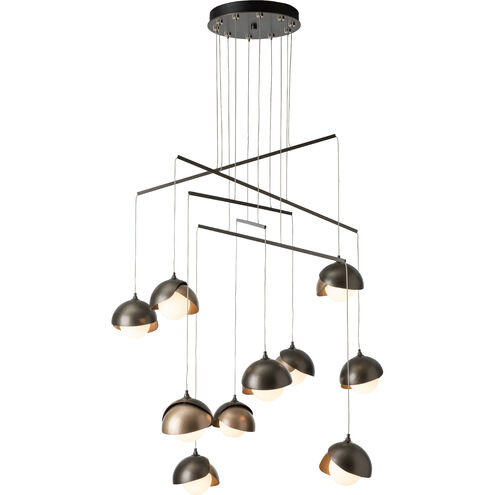 Brooklyn 10 Light 38 inch Oil Rubbed Bronze/Bronze Mobile Pendant Ceiling Light, Double Shade