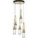 Link 5 Light 13 inch Modern Brass Mini Pendant Ceiling Light