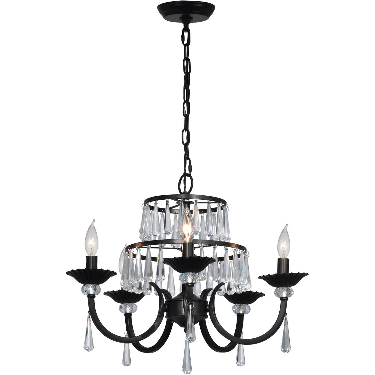 Springdale 5 Light 21.75 inch Dark Bronze Chandelier Ceiling Light