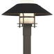Henry 1 Light 15.8 inch Coastal Dark Smoke and Coastal Black Outdoor Post Light in Coastal Dark Smoke/Coastal Black, Opal