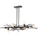 Brindille 8 Light 54.8 inch Dark Smoke Linear Pendant Ceiling Light