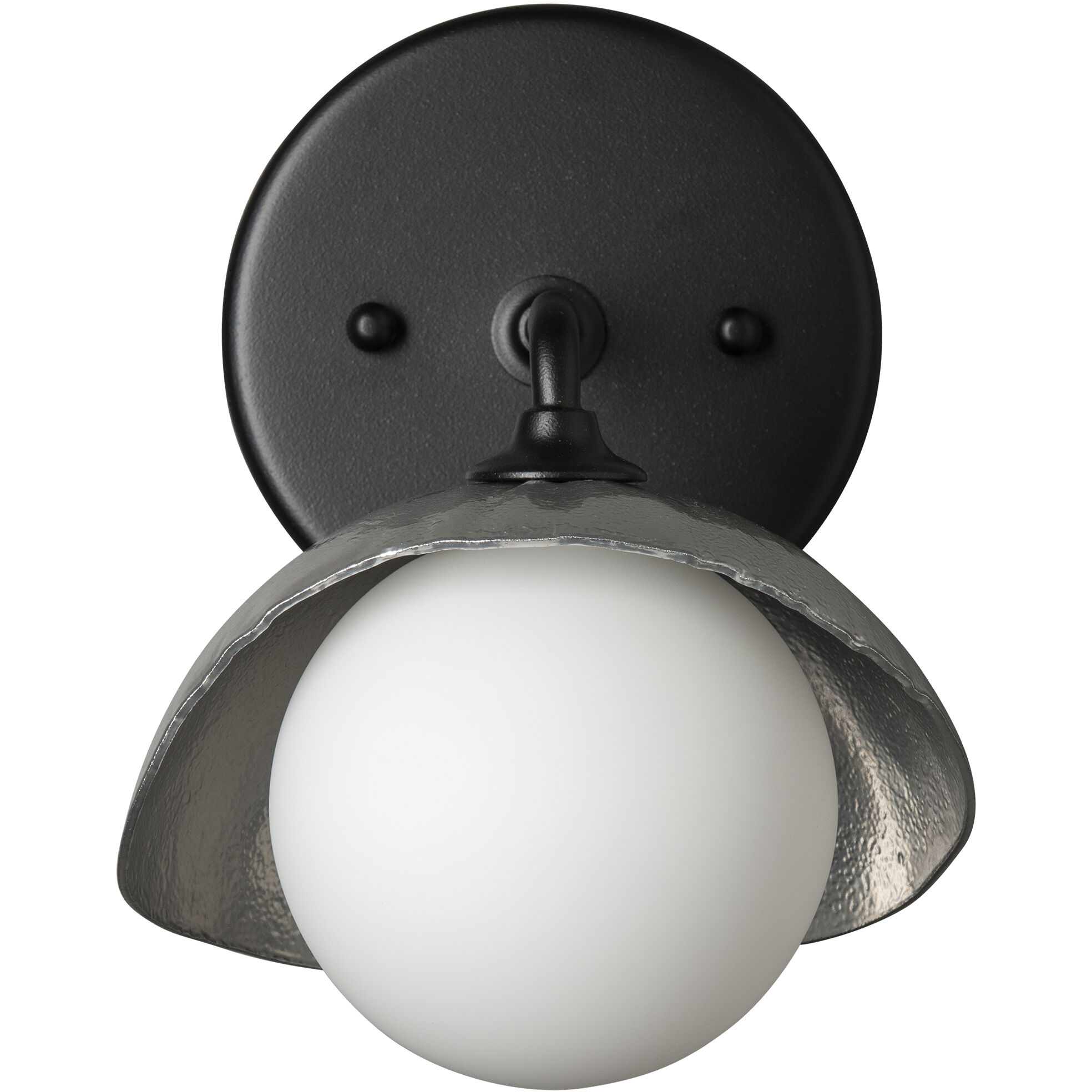 Brooklyn 1 Light 7 inch Black and Sterling Bath Sconce Wall Light in Black/Sterling