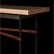 Equus 60 X 14 inch Dark Smoke Console Table in Chestnut Leather with Maple Natural, Natural Maple