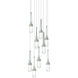 Link 9 Light 20.5 inch Vintage Platinum Pendant Ceiling Light, Round