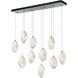 Chrysalis 10 Light 44.7 inch Sterling Pendant Ceiling Light in White Crystal, Long