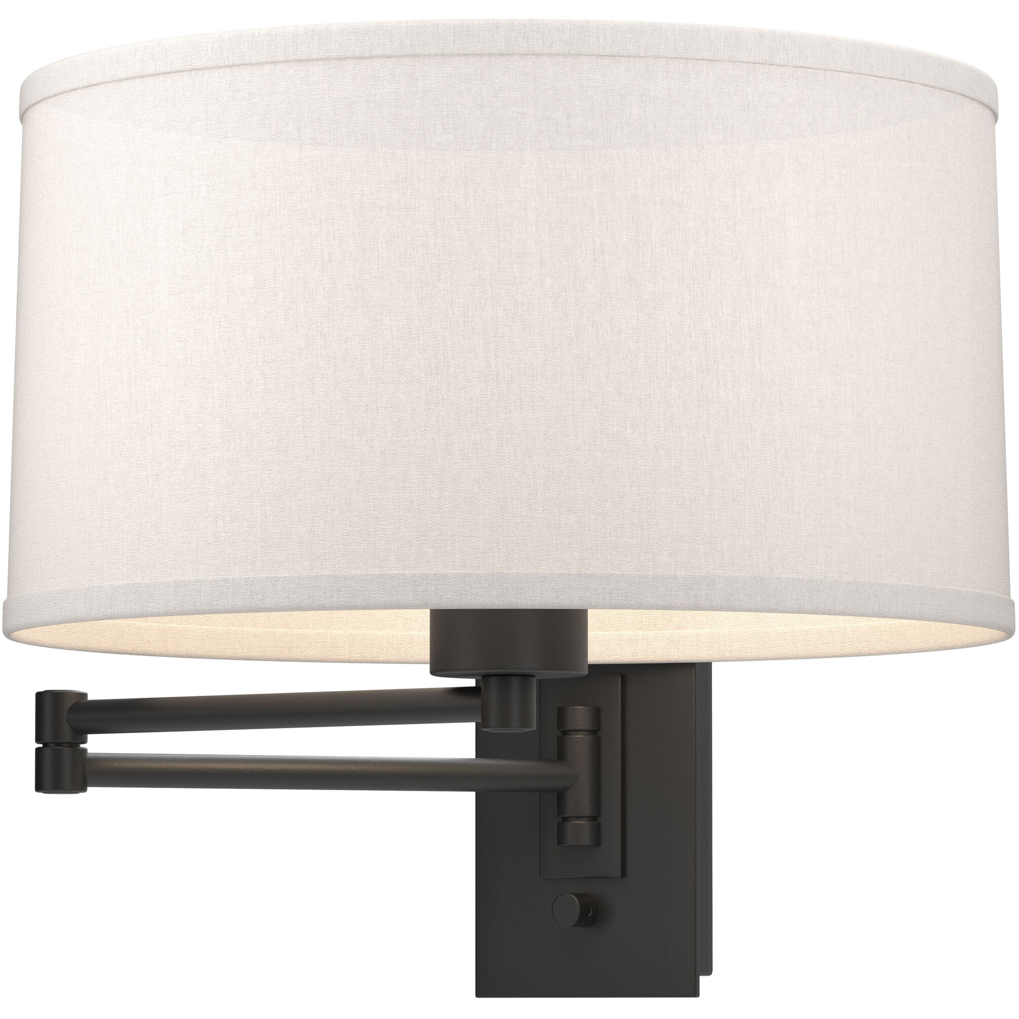 Simple 23 inch 100 watt Black Swing Arm Sconce Wall Light in Flax