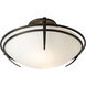 Presidio Tryne 2 Light 16.4 inch Oil Rubbed Bronze Semi-Flush Ceiling Light in Opal, Small