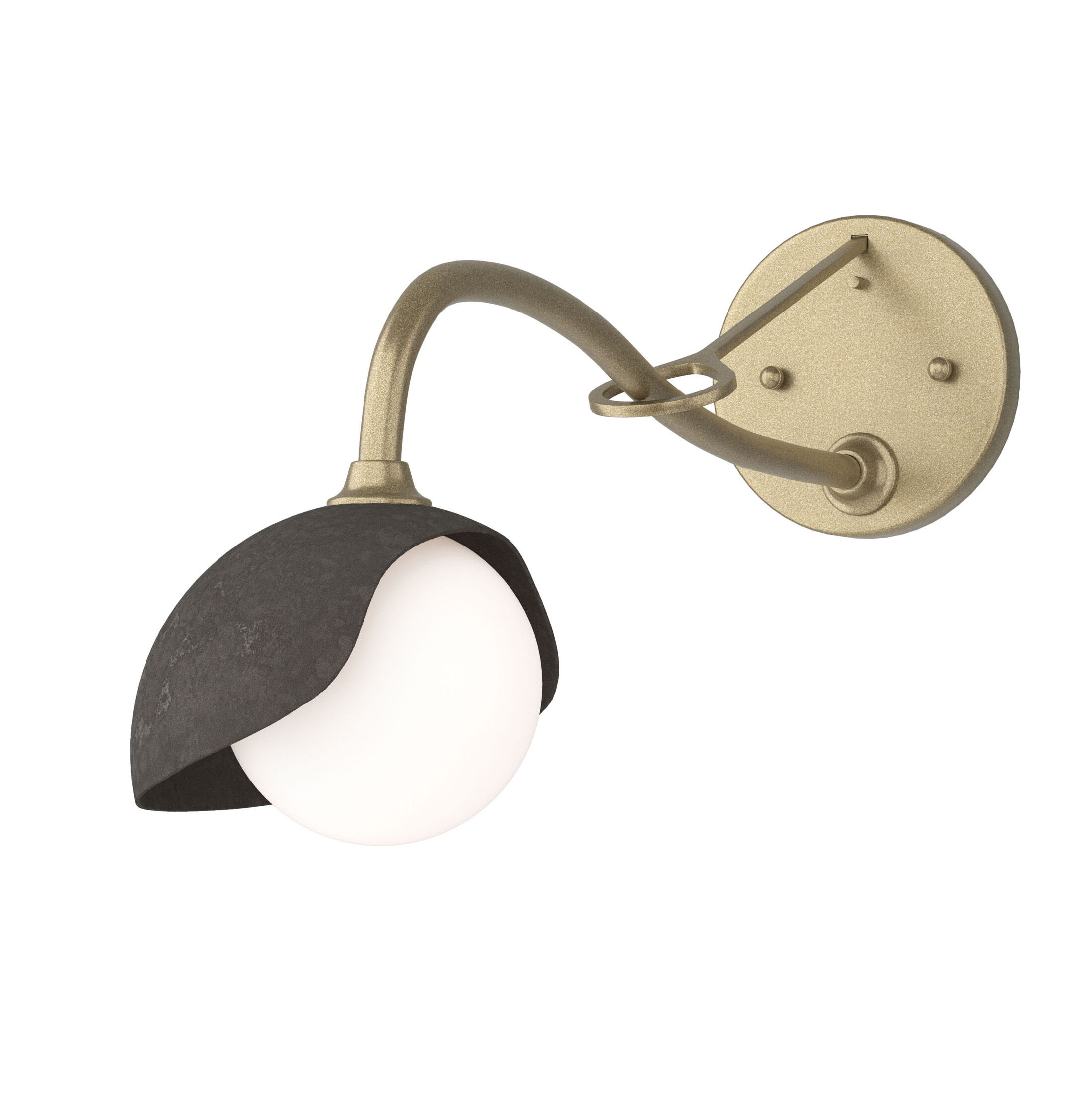 Brooklyn 1 Light 6 inch Soft Gold and Dark Smoke Long-Arm Sconce Wall Light in Soft Gold/Dark Smoke, Long-Arm