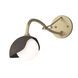 Brooklyn 1 Light 6 inch Soft Gold and Dark Smoke Long-Arm Sconce Wall Light in Soft Gold/Dark Smoke, Long-Arm