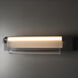 Draped Glass LED 26 inch Black Bath Bar Wall Light