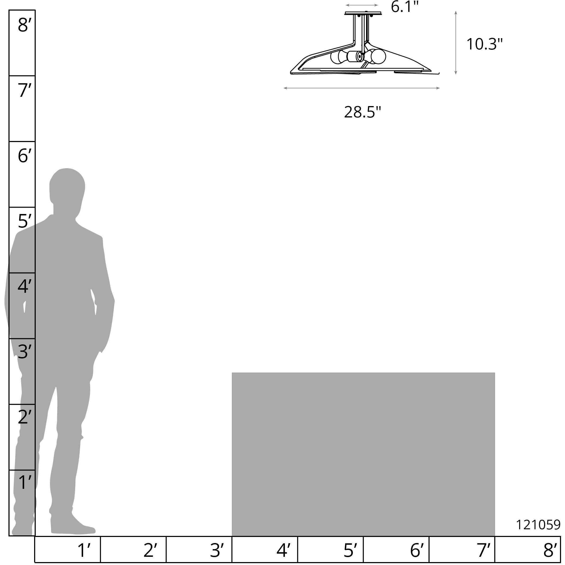 Callisto 3 Light 28.5 inch Ink Semi-Flush Ceiling Light