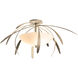 Dahlia 2 Light 32.7 inch Soft Gold Semi-Flush Ceiling Light, Medium