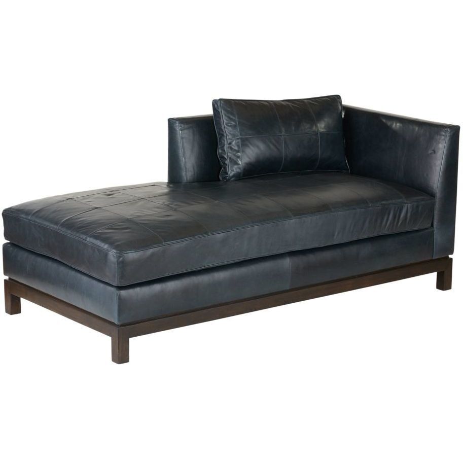 Edmond Ink Leather Chaise
