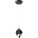 Chrysalis 1 Light 5.5 inch Oil Rubbed Bronze Mini Pendant Ceiling Light in Black Crystal, Small