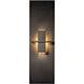 Aperture 1 Light 6.5 inch Dark Smoke ADA Vertical Sconce Wall Light in White Art