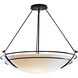 Presidio Tryne 3 Light 28.6 inch Black Semi-Flush Ceiling Light in Opal, Large