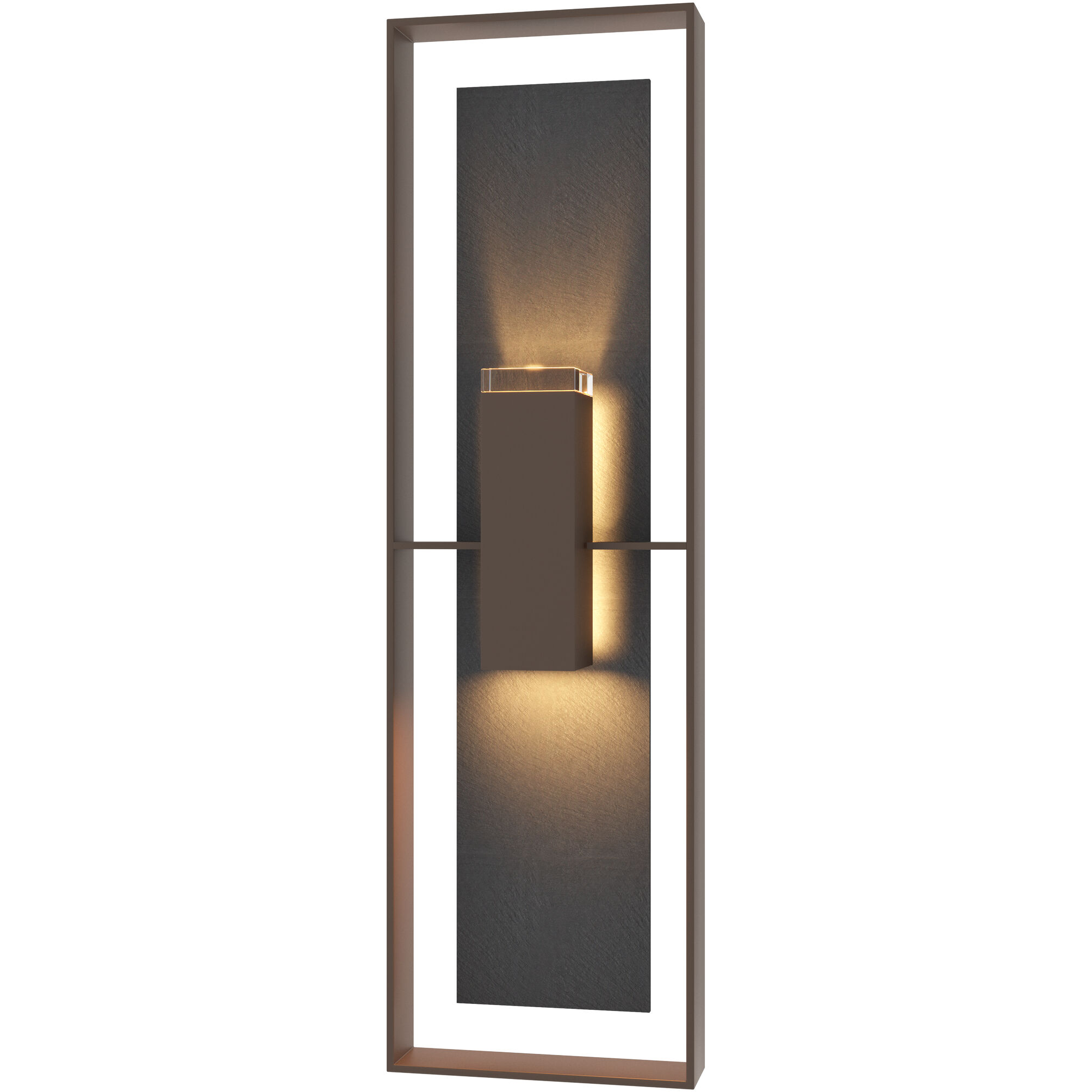 Shadow Box 2 Light 34 inch Coastal Bronze Outdoor Sconce, Tall